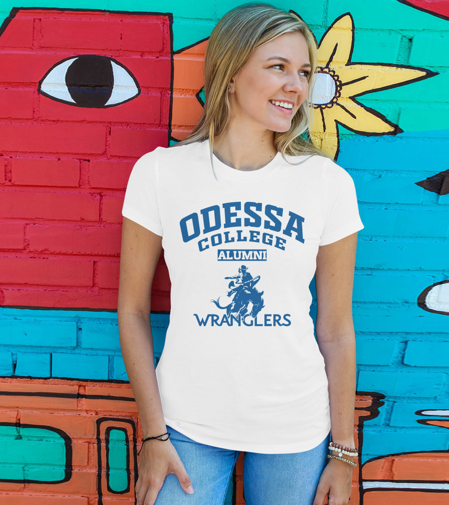 Odessa College Alumni Wranglers Cowboy Rider T-Shirt