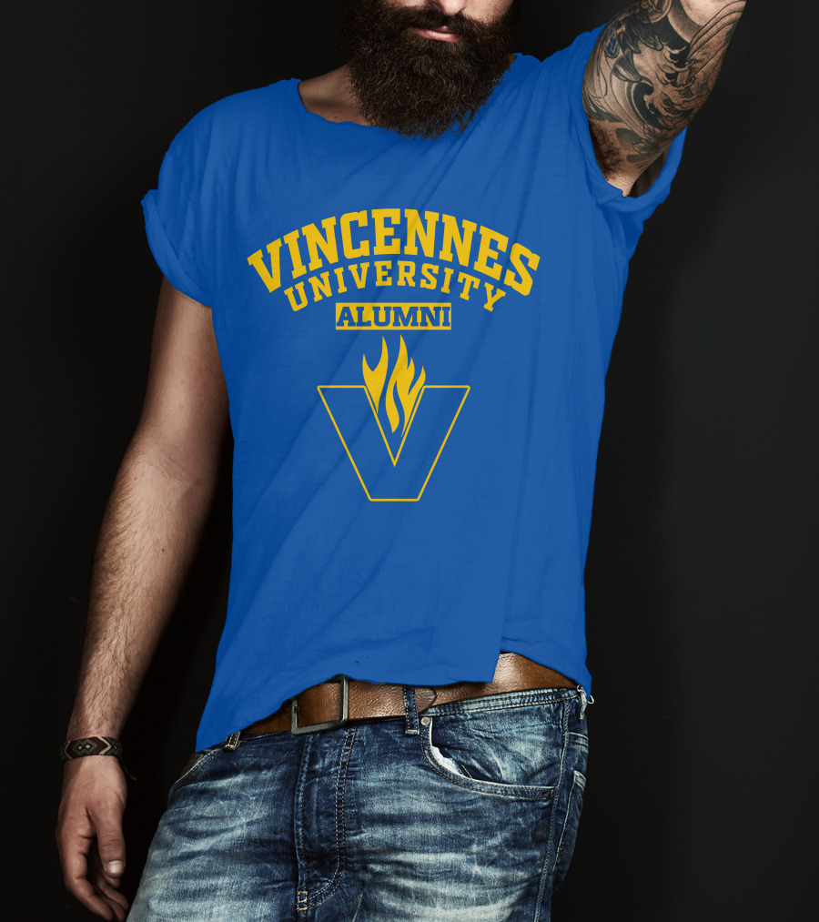 Vincennes University Alumni Flame Logo V T-Shirt