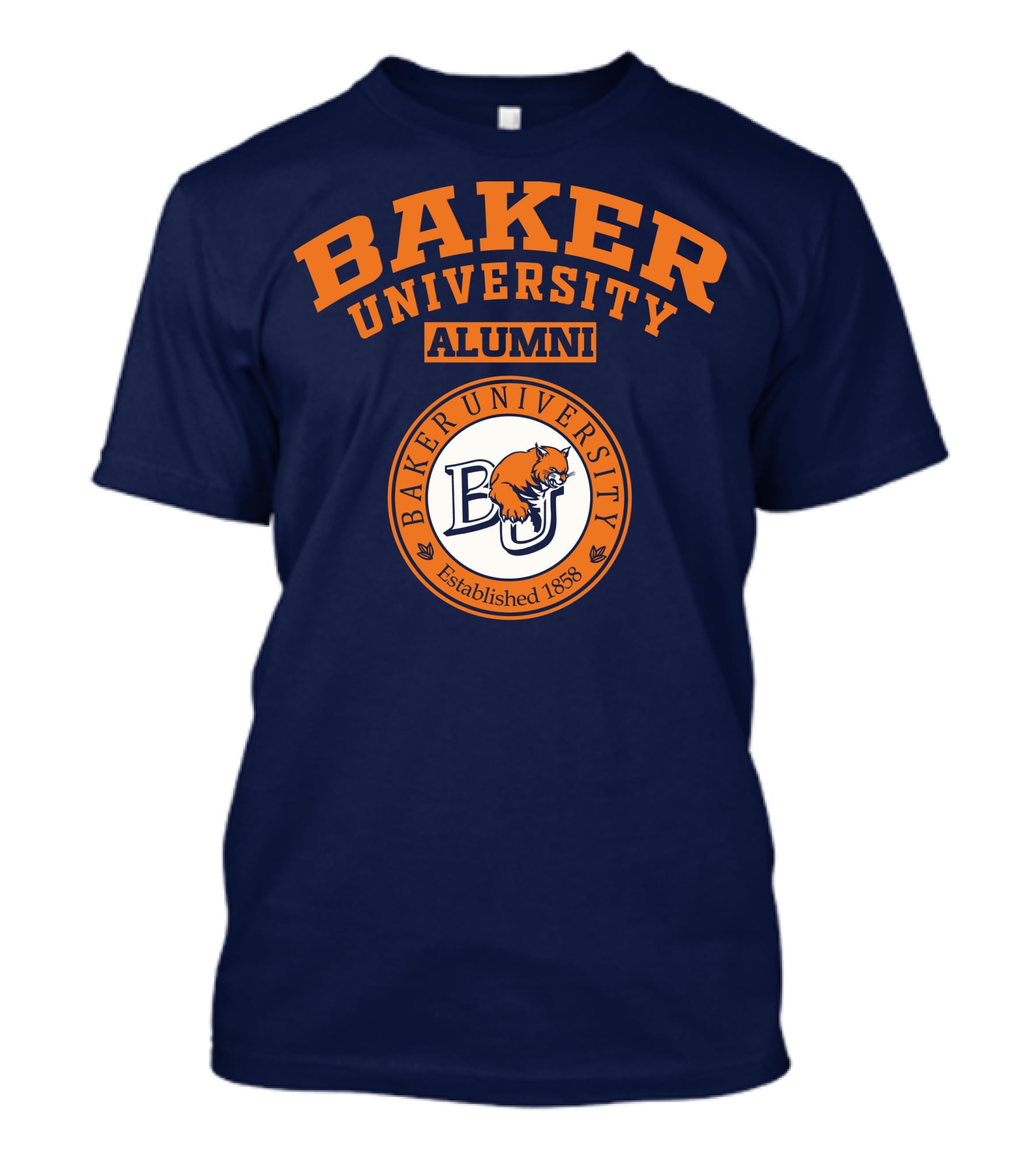 Baker University Alumni Established 1858 Wildcat Logo BU T-Shirt