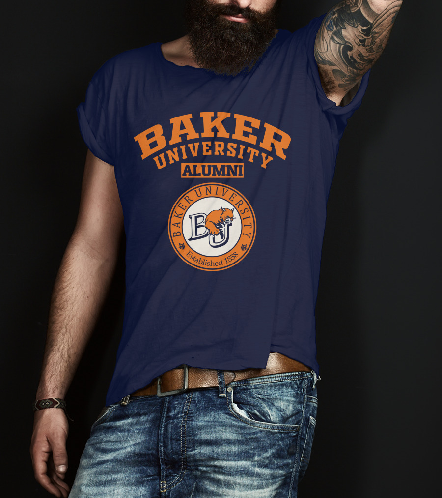 Baker University Alumni Established 1858 Wildcat Logo BU T-Shirt
