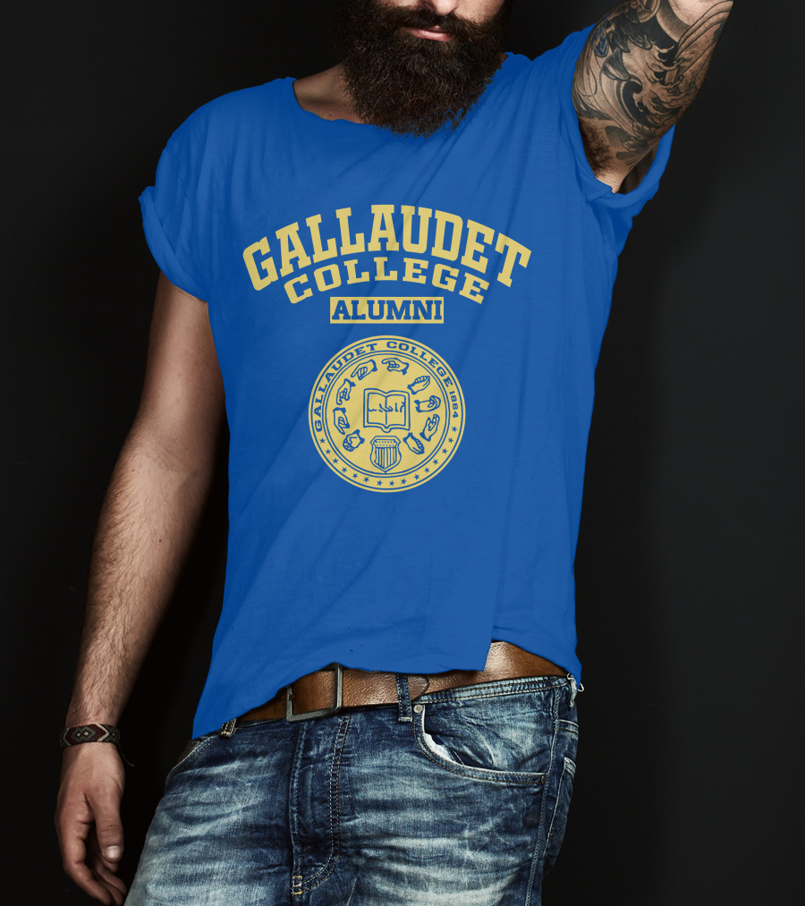 Gallaudet College Alumni 1864 Seal With Sign Language Symbols T-Shirt