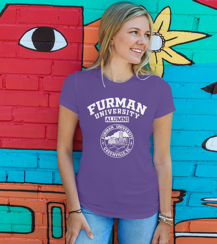 Furman University Alumni Greenville SC Christo Et Doctrinae 1826 T-Shirt