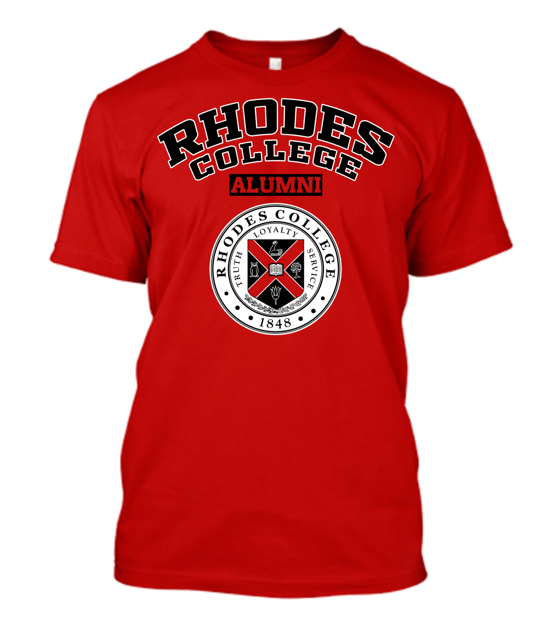 Rhodes College Alumni Truth Loyalty Service 1848 Seal T-Shirt
