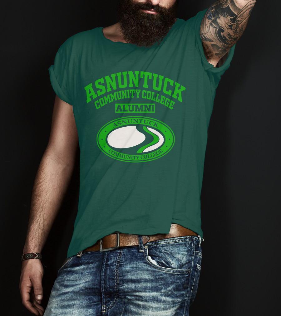 Asnuntuck Community College Alumni With Oval Emblem T-Shirt