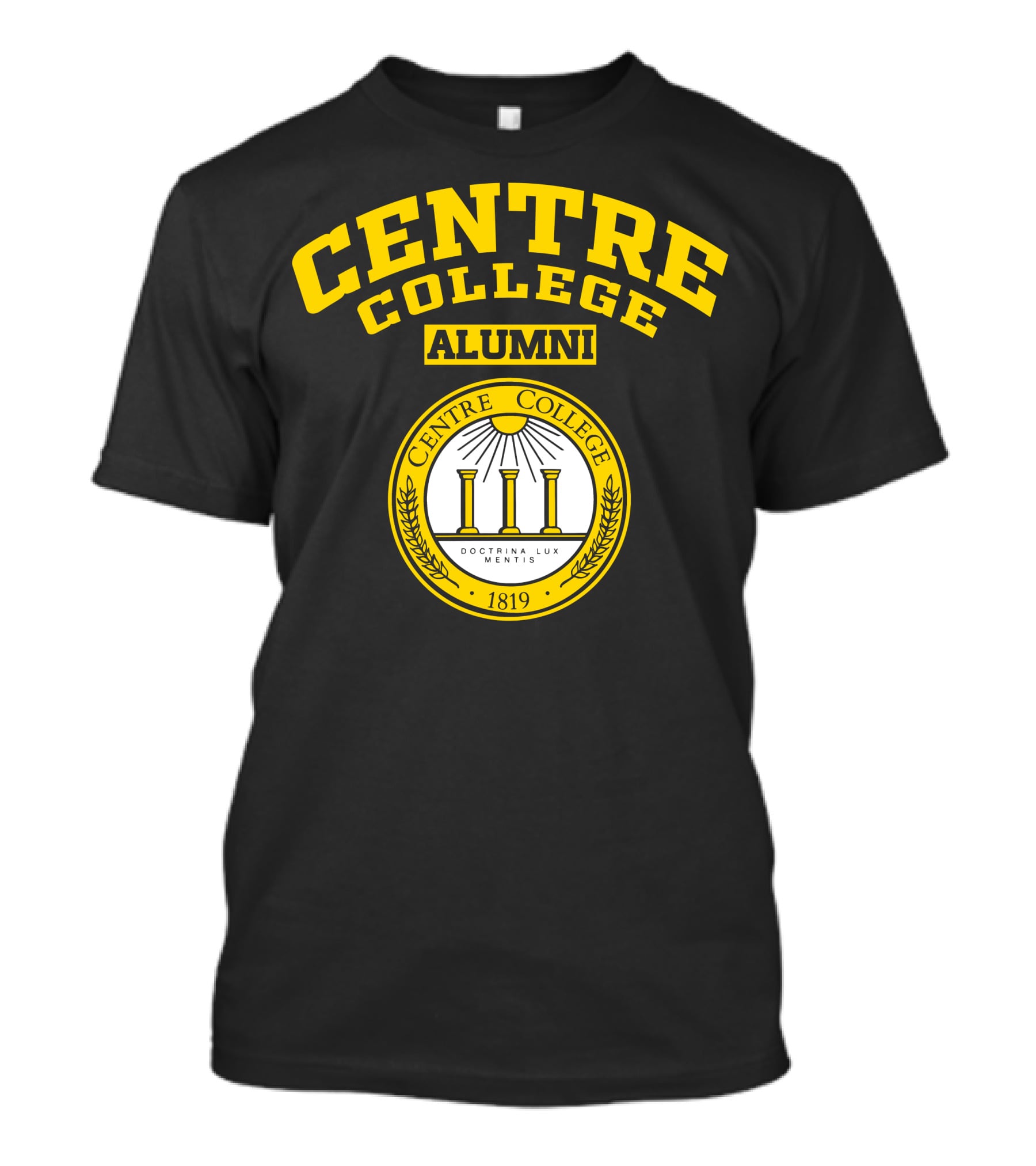 Centre College Alumni Doctrina Lux Mentis Seal 1819 T-Shirt