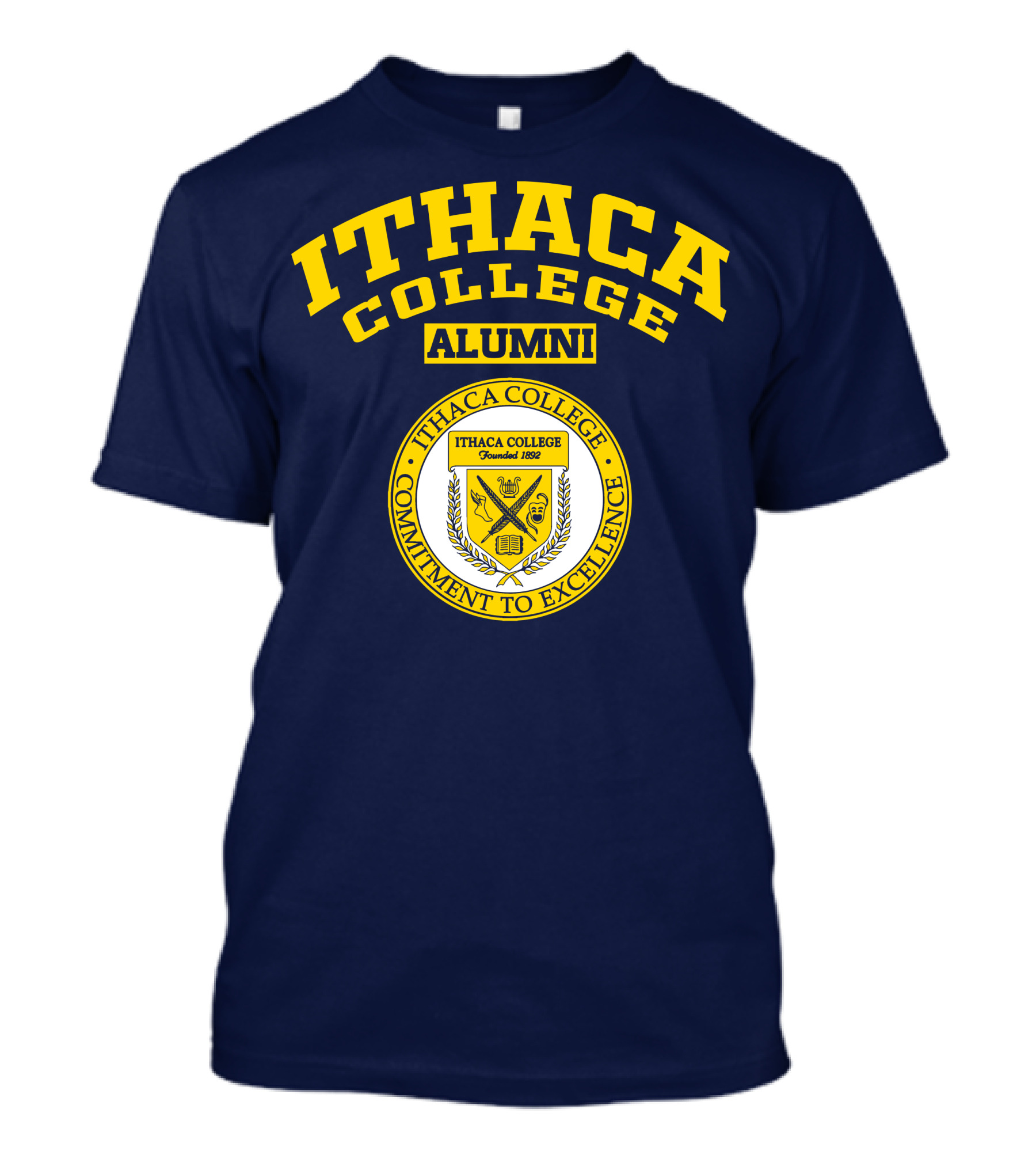 Ithaca College Alumni Commitment To Excellence Founded 1892 Emblem T-Shirt