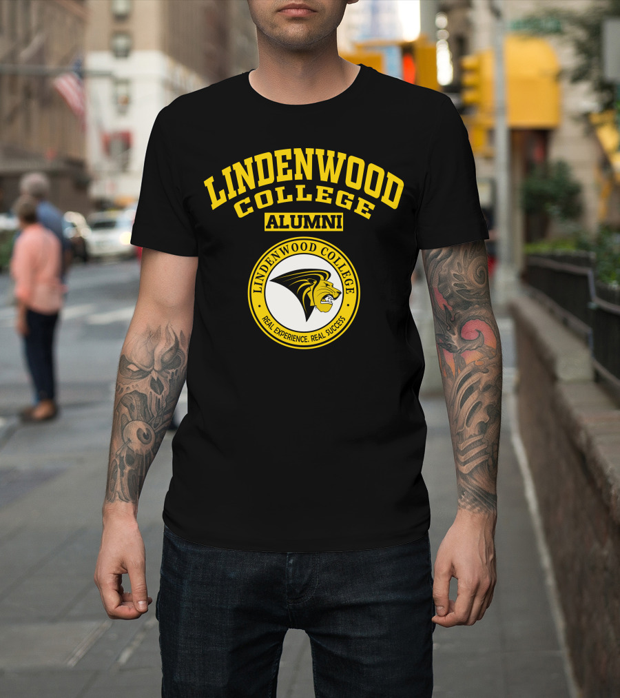 Lindenwood College Alumni Real Experience Real Success Lion T-Shirt