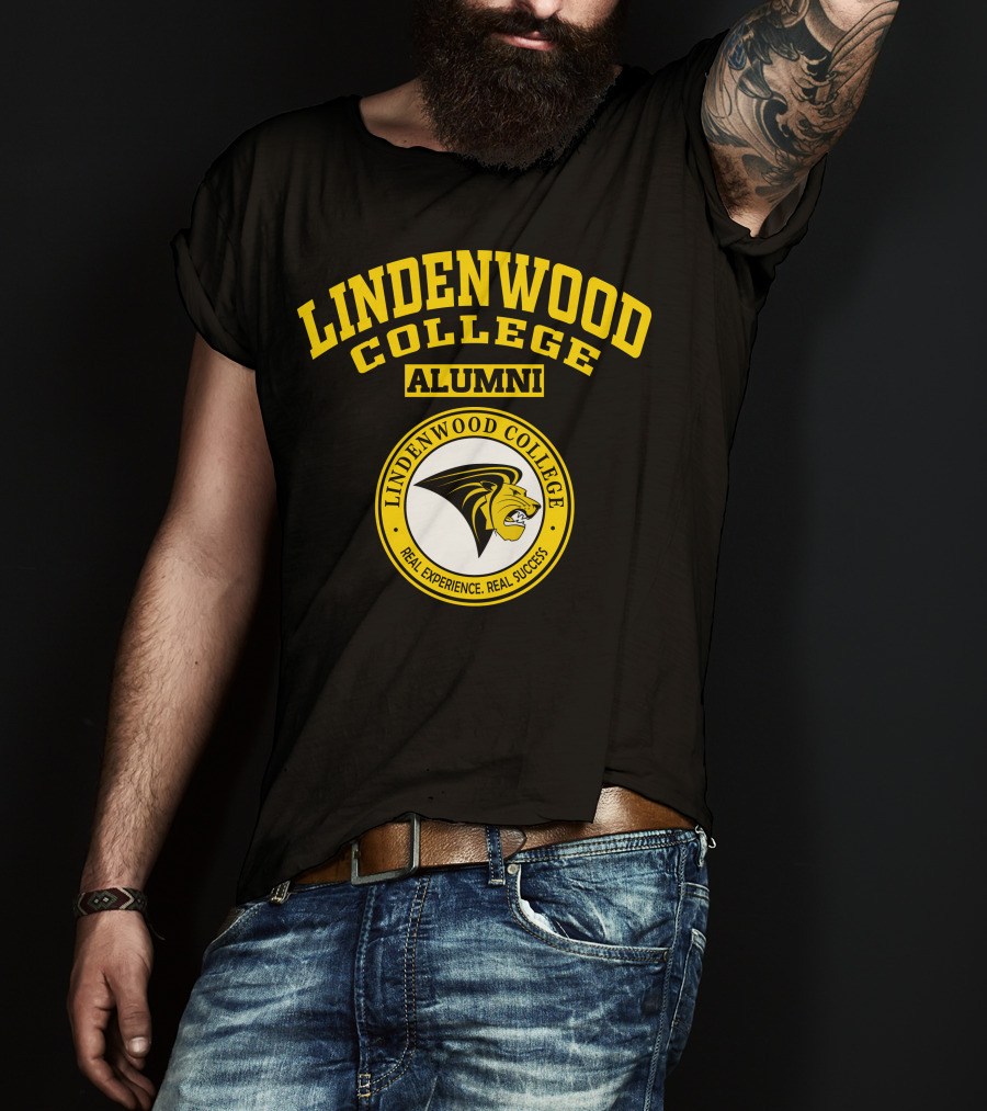 Lindenwood College Alumni Real Experience Real Success Lion T-Shirt