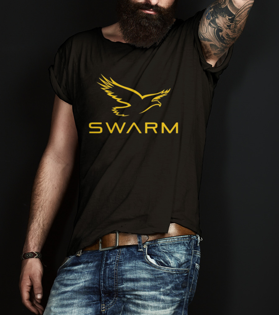 SWARM Hawk Logo Yellow Black T-Shirt