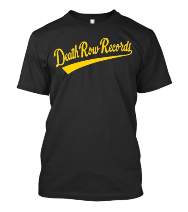 Death Row Records Baseball Style Yellow Script T-Shirt