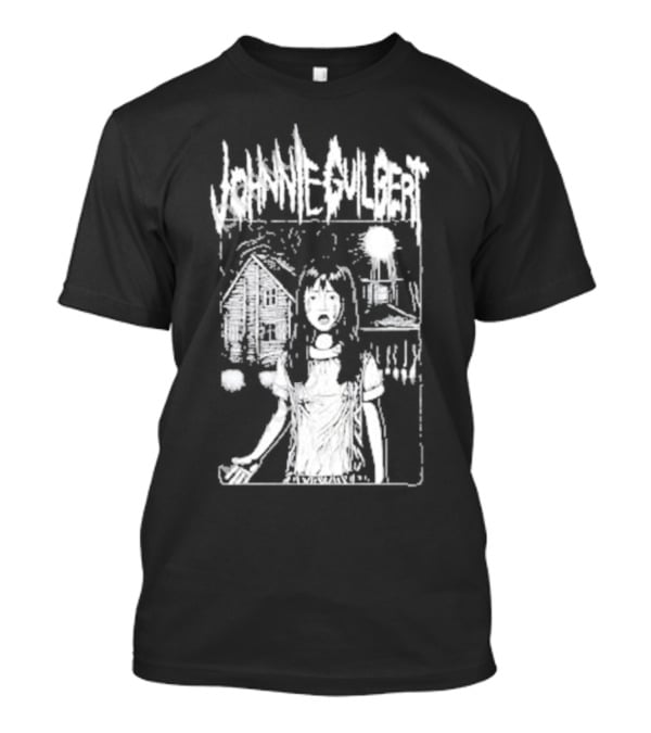 Johnnie Guilbert The Lost Girl Creepy Haunted House Background T-Shirt