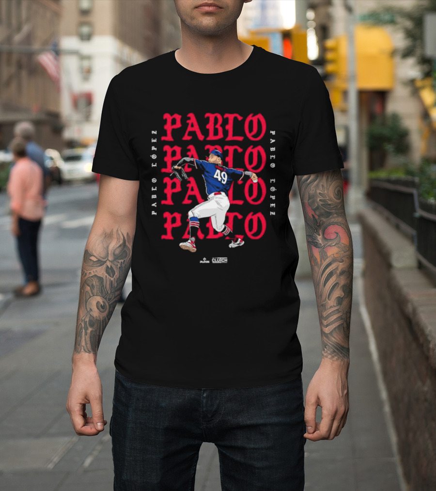 Pablo López Pitching MLBPA 49 Clutch Players T-Shirt