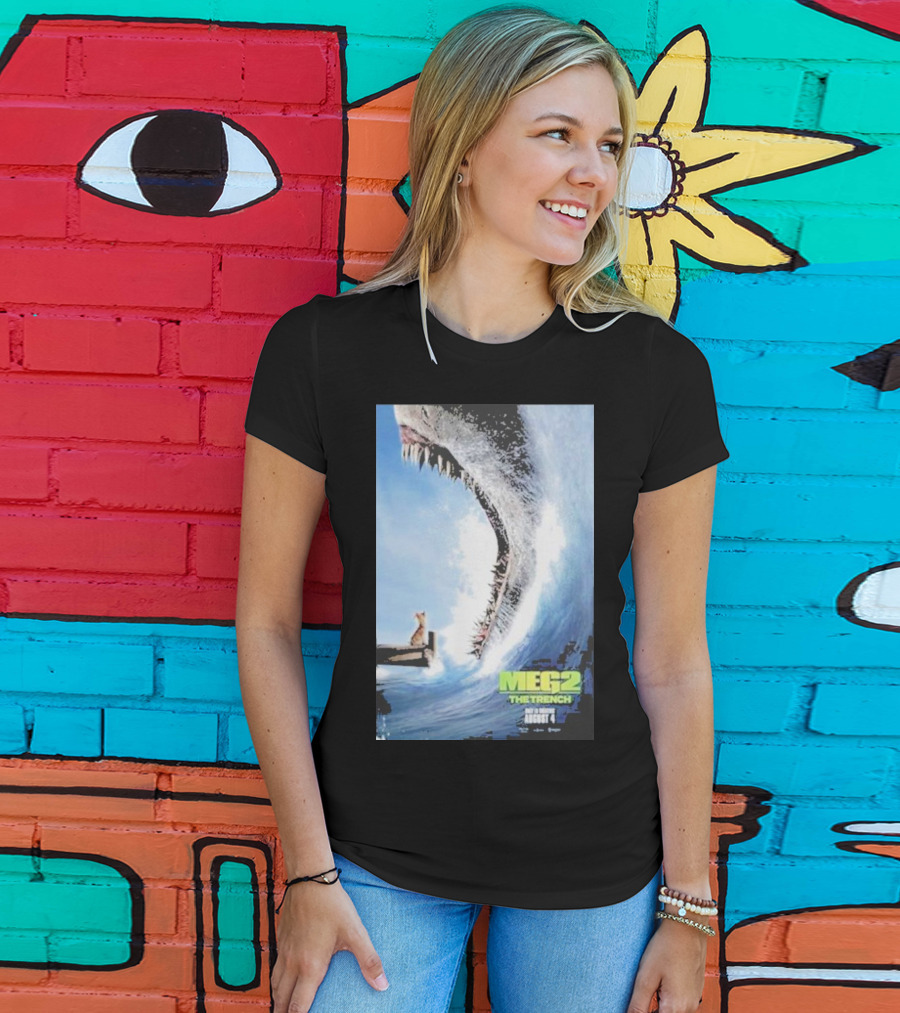 MEG 2 The Trench Shark Image Theater Release August 4 T-Shirt