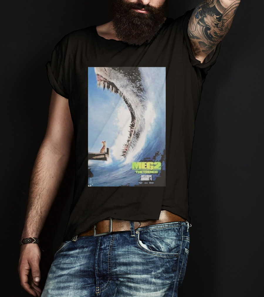 MEG 2 The Trench Shark Image Theater Release August 4 T-Shirt