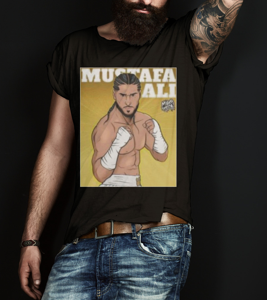 Mustafa Ali Boxer Migs Media T-Shirt