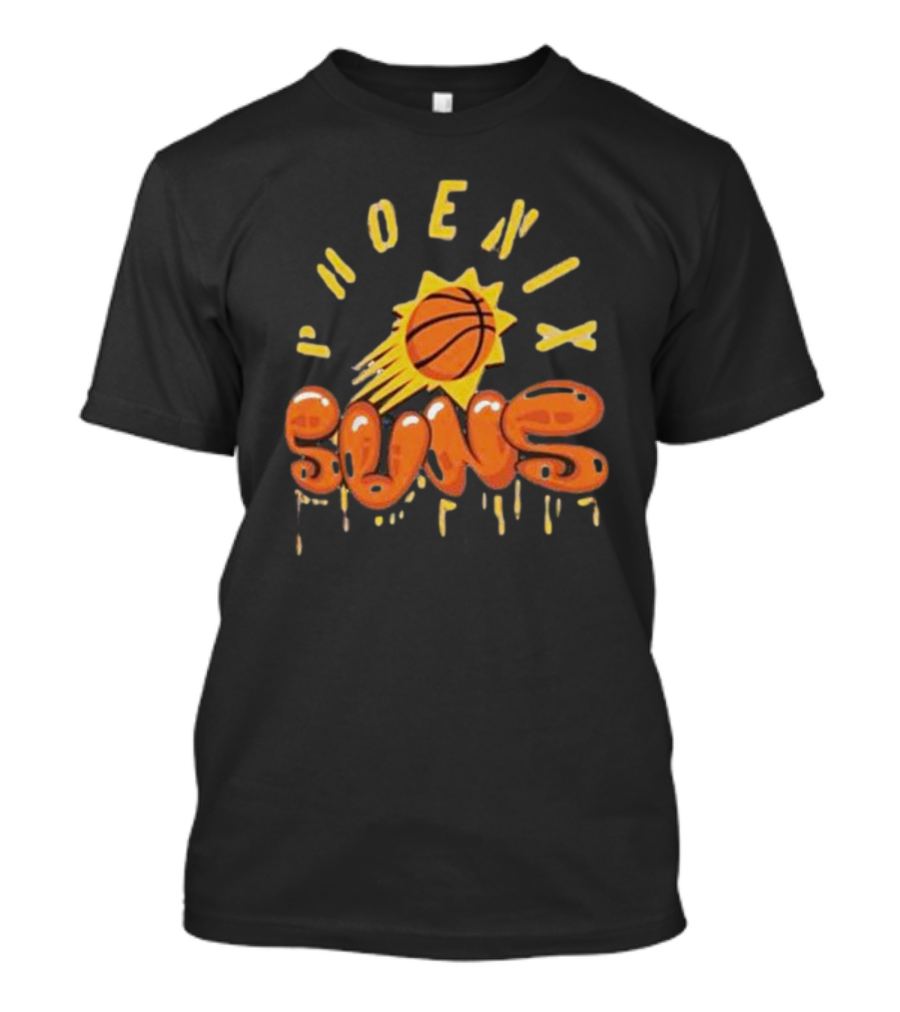 Phoenix Suns Stadium Street Art Dark Crystal Washed Suns Logo Basketball Blast T-Shirt