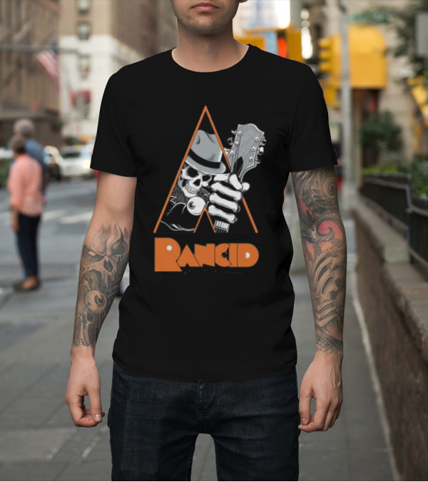 Shirt: pvnx Rancid Skull Guitar Fedora T-Shirt pvnx Rancid Skull Guitar Fedora T-Shirt