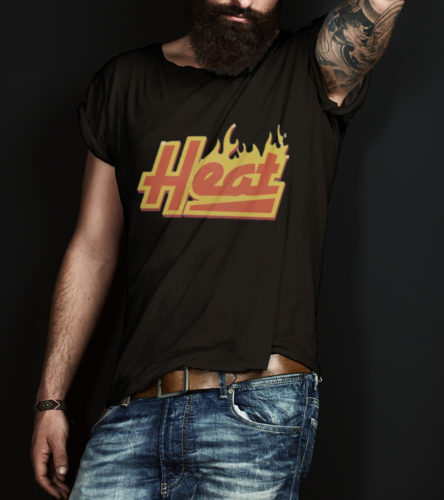 Court Culture Heat Flames Basketball Enthusiast T-Shirt