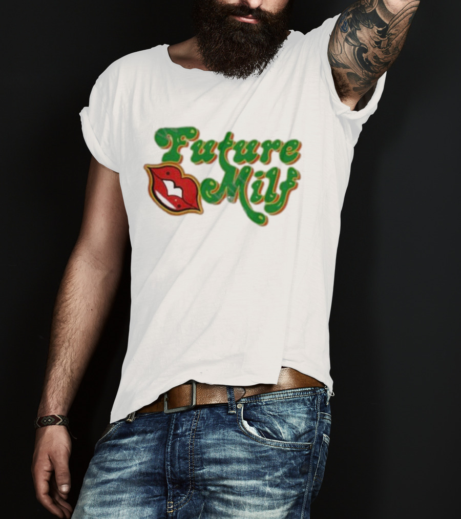 Future M.I.L.F Red Lips Green Script T-Shirt