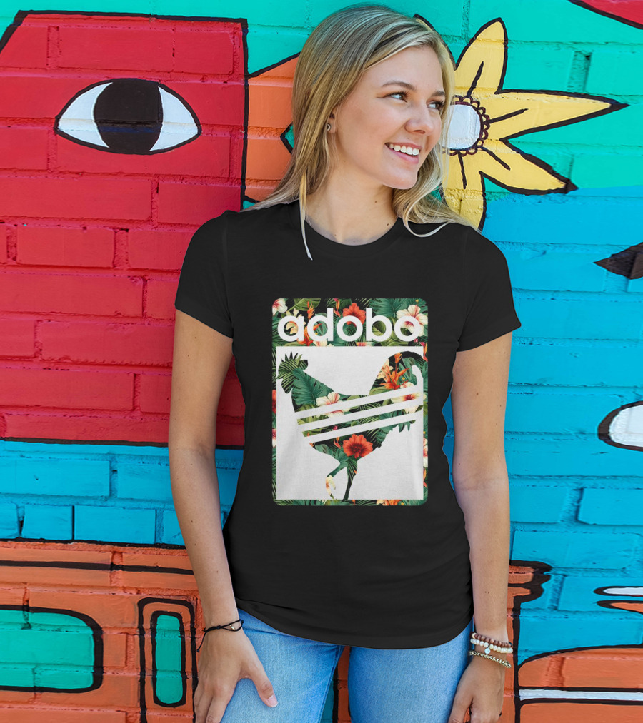 Adobo Floral Chicken T-Shirt