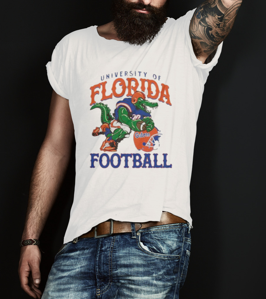 University Of Florida Gators Football Alligator Mascot And Helmet T-Shirt