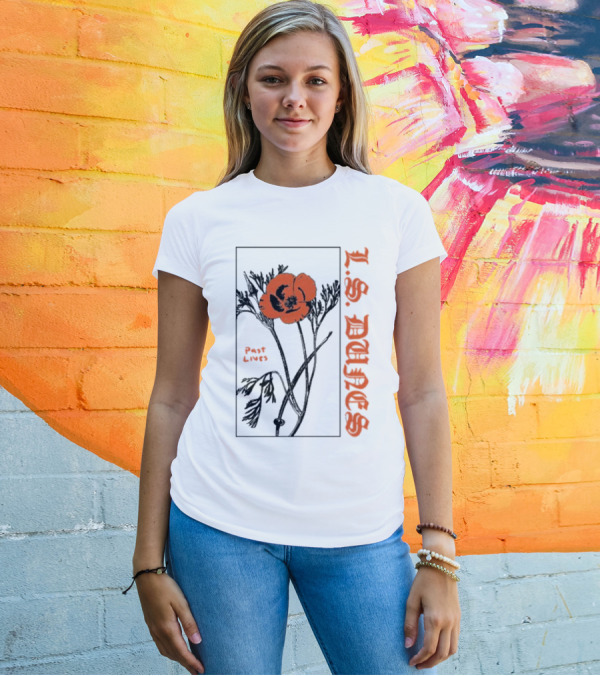 L.S. Dunes Past Lives Orange Flower T-Shirt