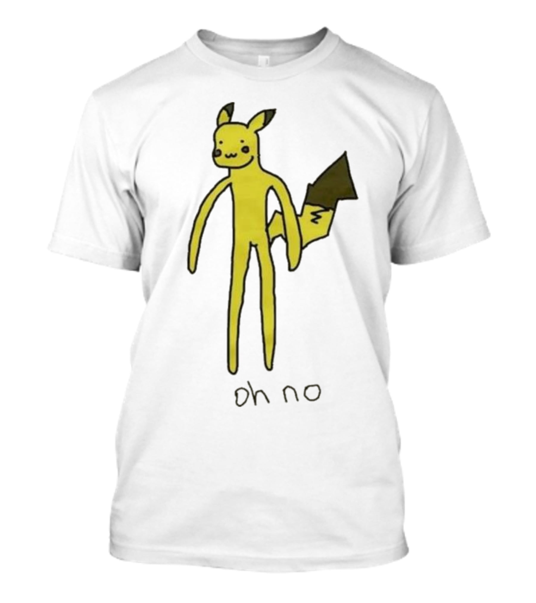 Pikachu Oh No Meme Long Limbed Yellow Character T-Shirt