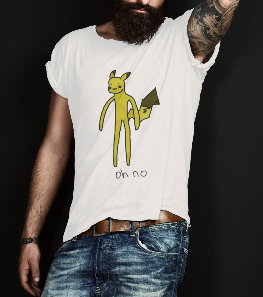 Pikachu Oh No Meme Long Limbed Yellow Character T-Shirt