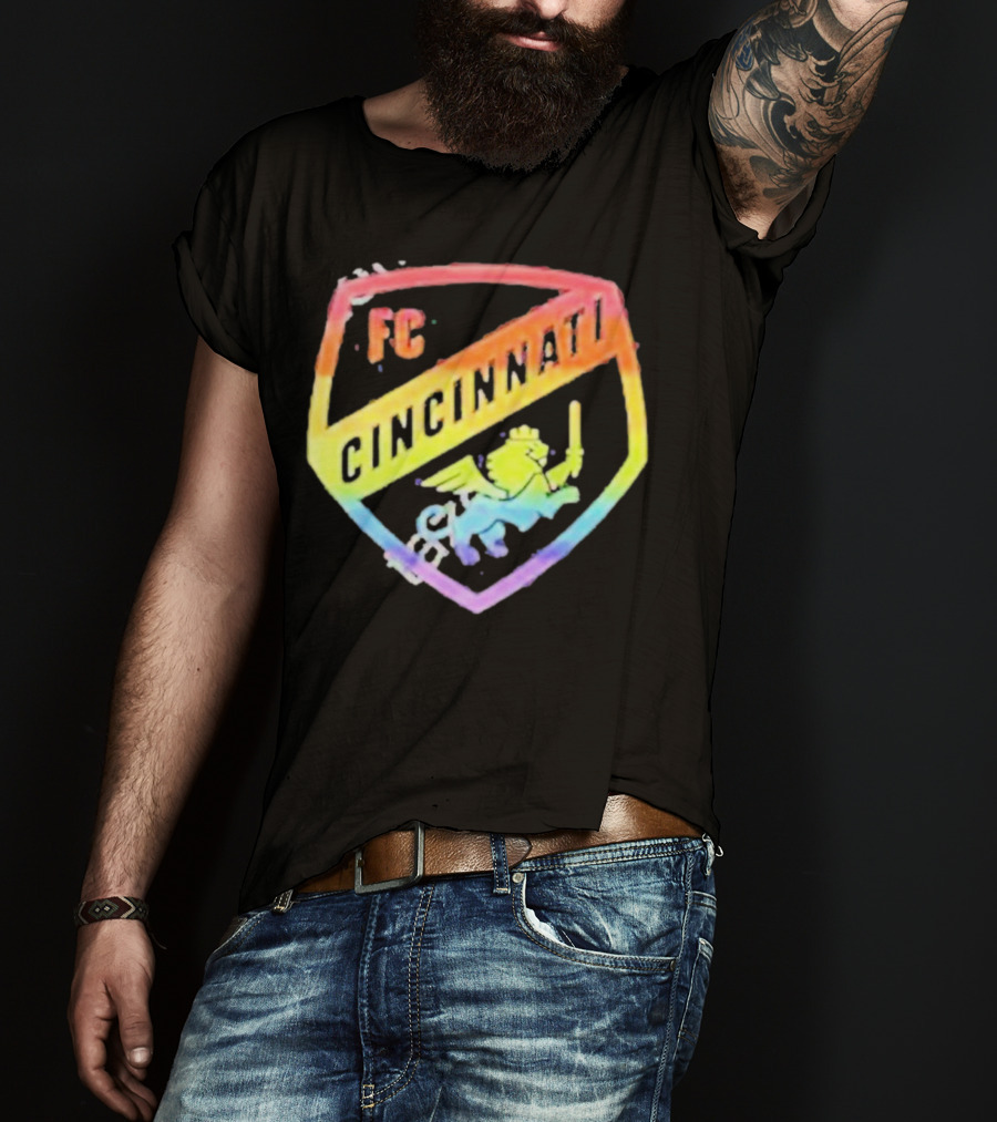 FC Cincinnati Rainbow Pride Shield T-Shirt