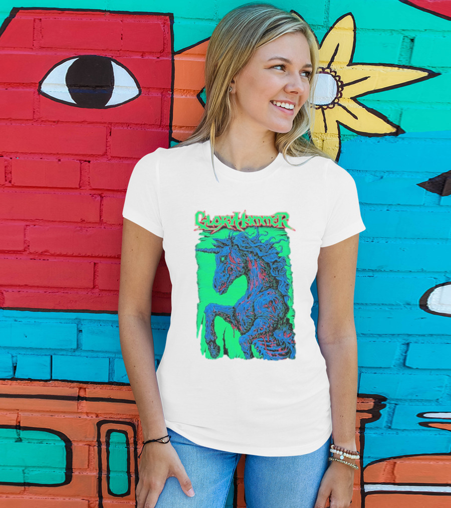 Gloryhammer Glowing Zombie Unicorn T-Shirt