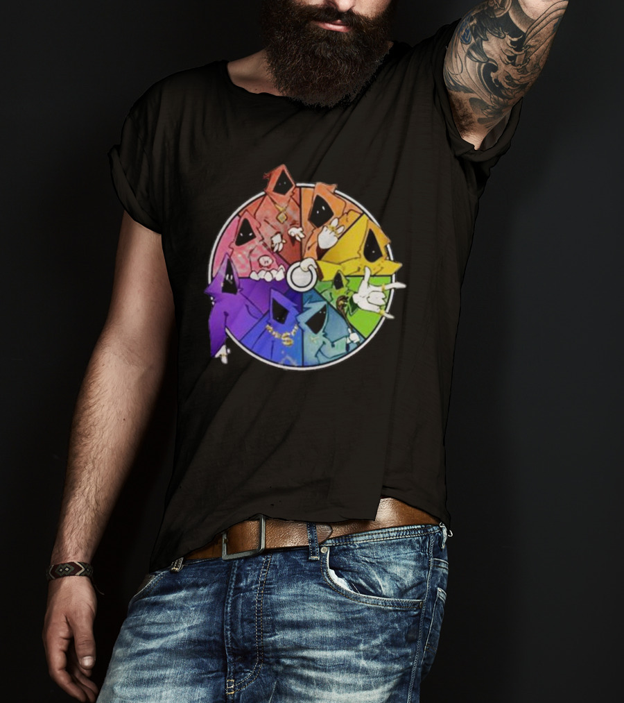 Bagplants Shadow Wizard Money Gang Rainbow Colors Circle T-Shirt