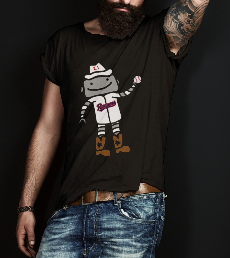 Texas Rangers Jason Robertson Robo Multisport Athlete Baseball Robot T-Shirt