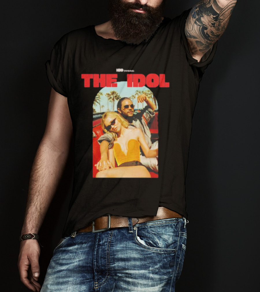 HBO Original The Idol Red Text Vintage Car And Palm Trees T-Shirt