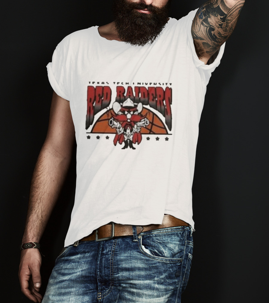 Texas Tech Basketball Red Raiders Guns Up Mascot T-Shirt