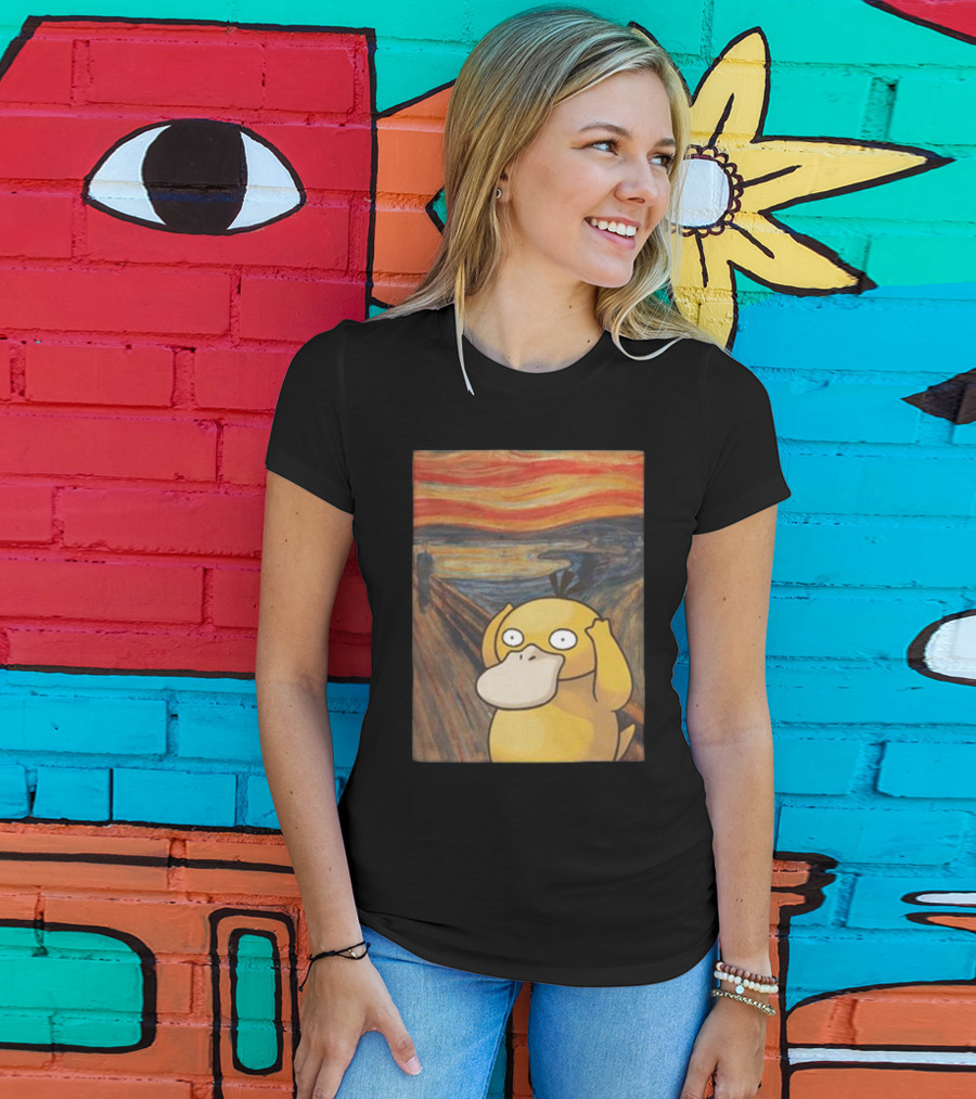 Psyduck Scream Parody Pokemon Art Mashup T-Shirt