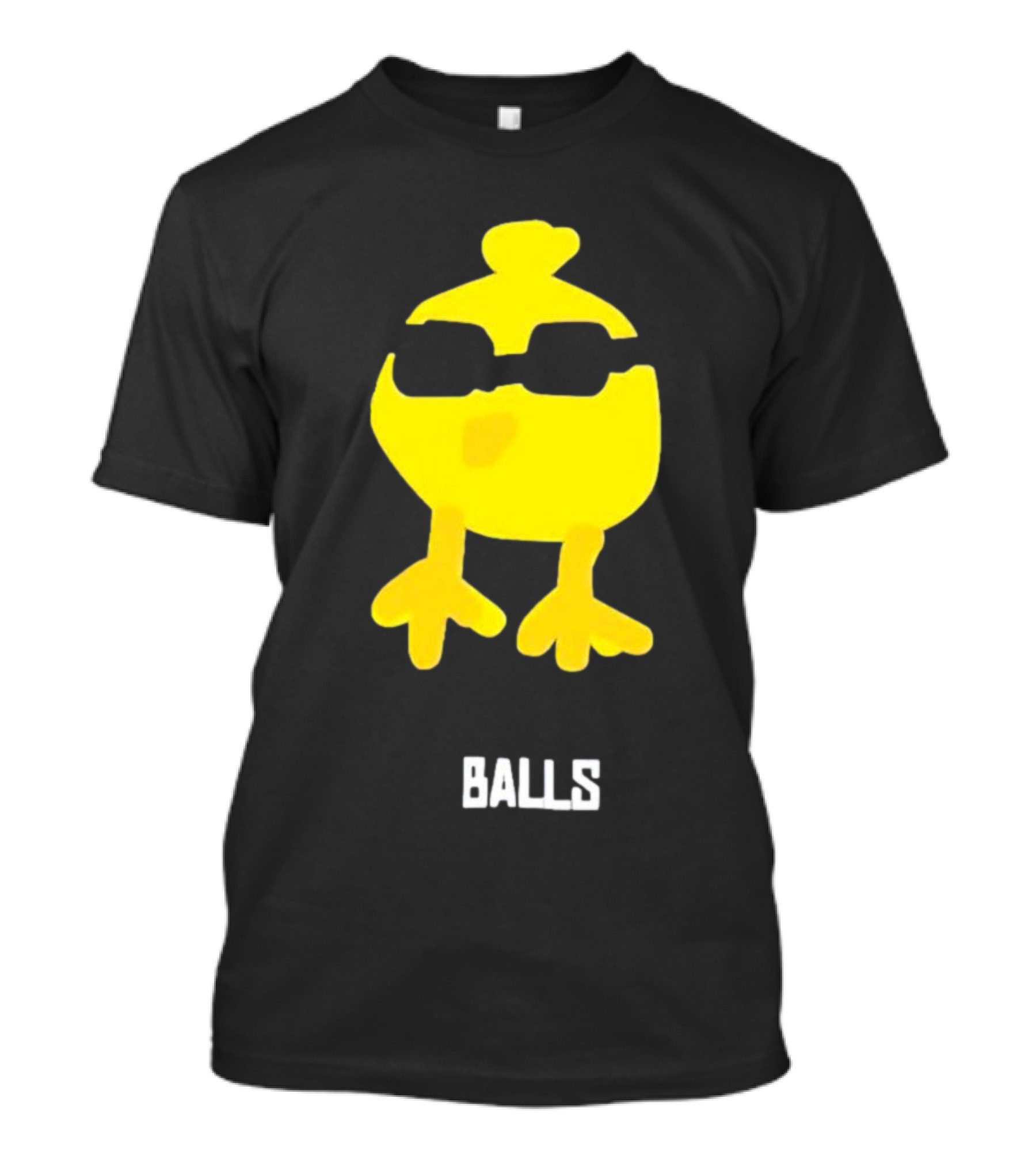 Minnow Chicken Balls Sunglasses Yellow Bird T-Shirt