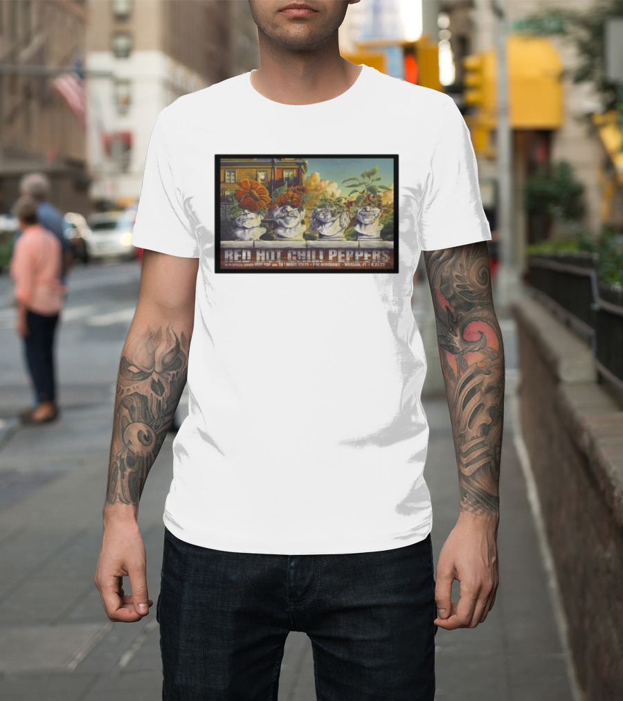 Red Hot Chili Peppers Warsaw Iggy Pop Mars Volta 6.21.23 T-Shirt