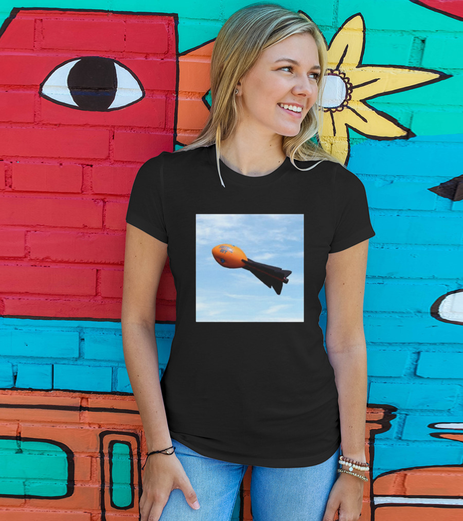 Football Guy Rocket Sky Launch T-Shirt
