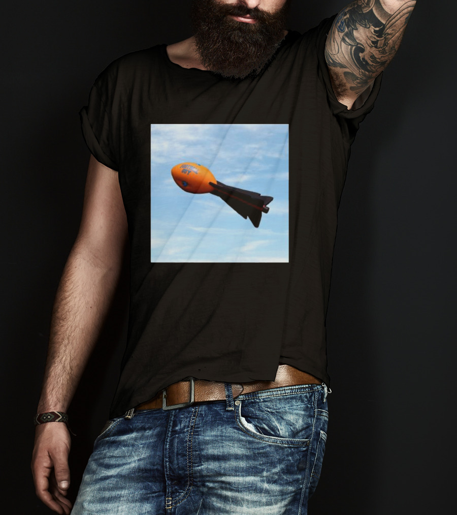 Football Guy Rocket Sky Launch T-Shirt