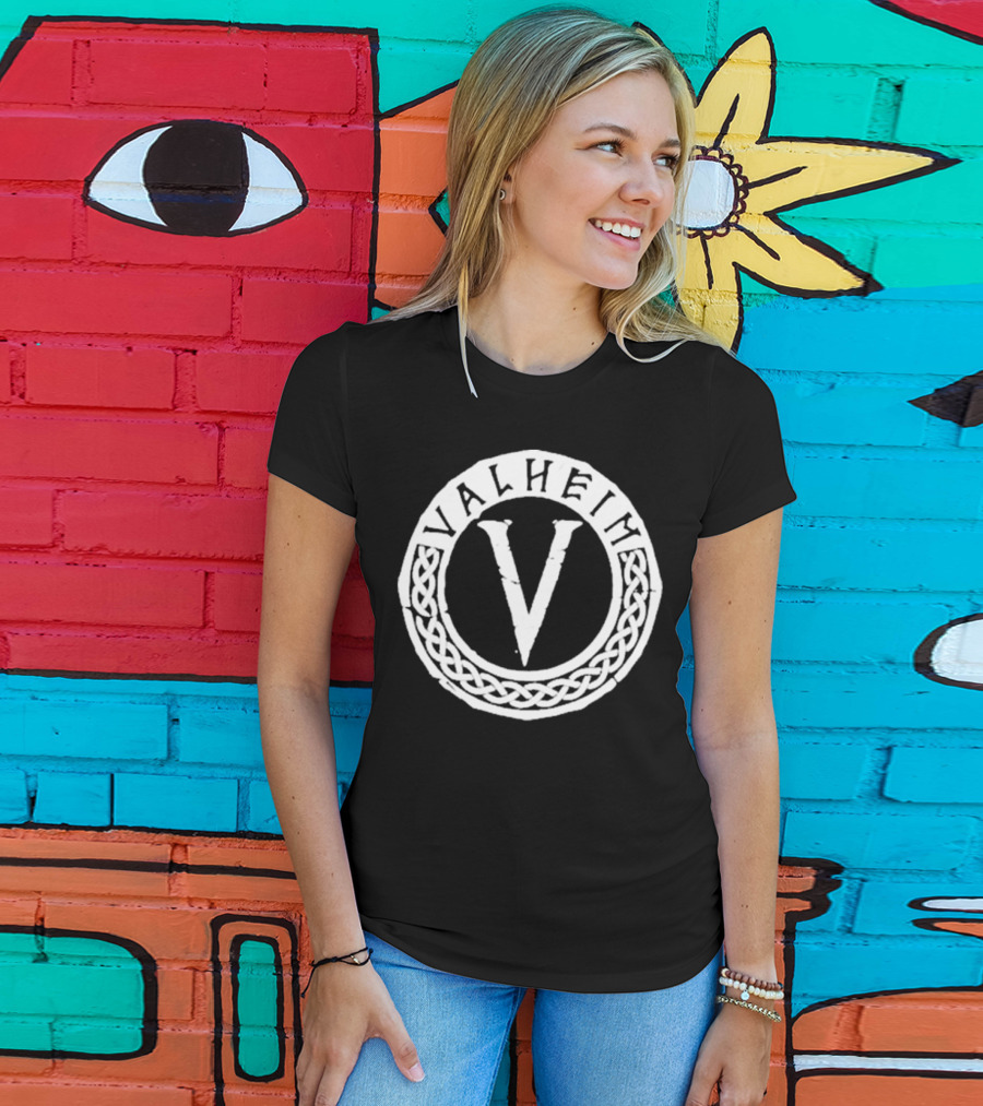 Valheim Emblem Celtic Knot Circle Badge T-Shirt
