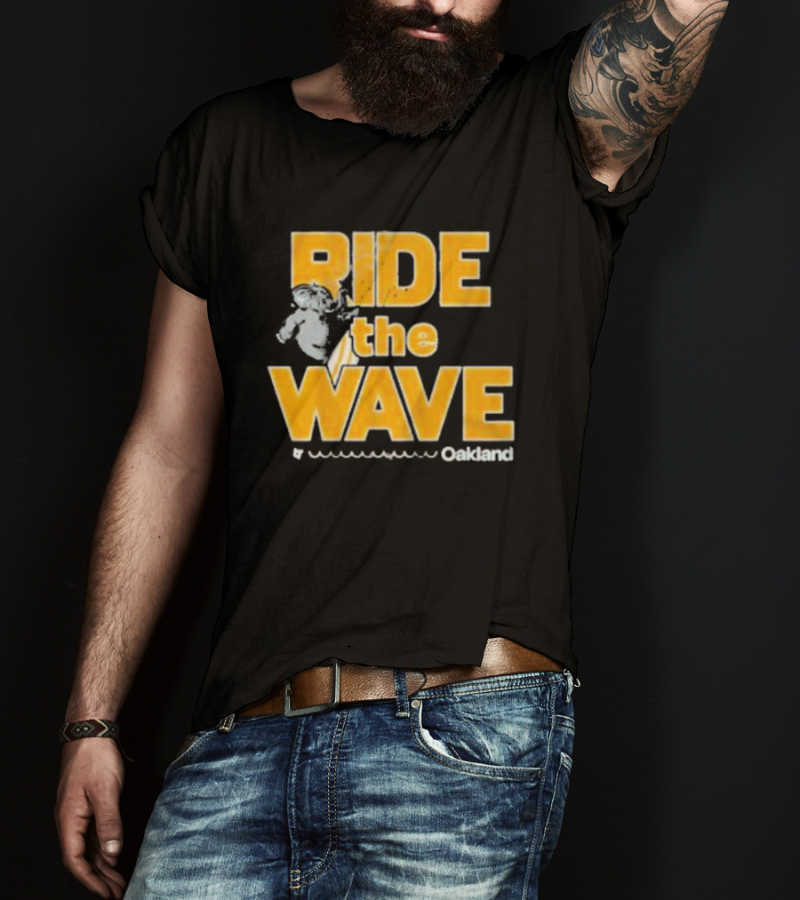 Ride The Wave Oakland Surf Elephant T-Shirt