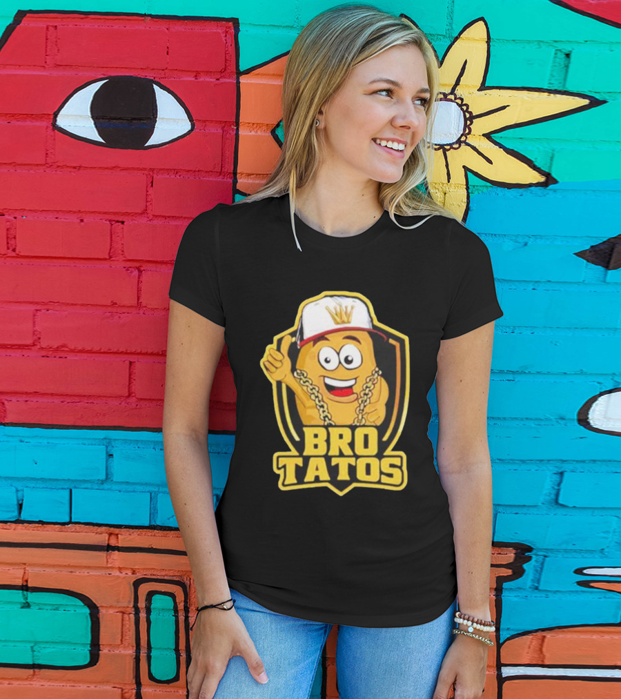 Brotatos Cartoon Potato With Gold Chain And Cap T-Shirt