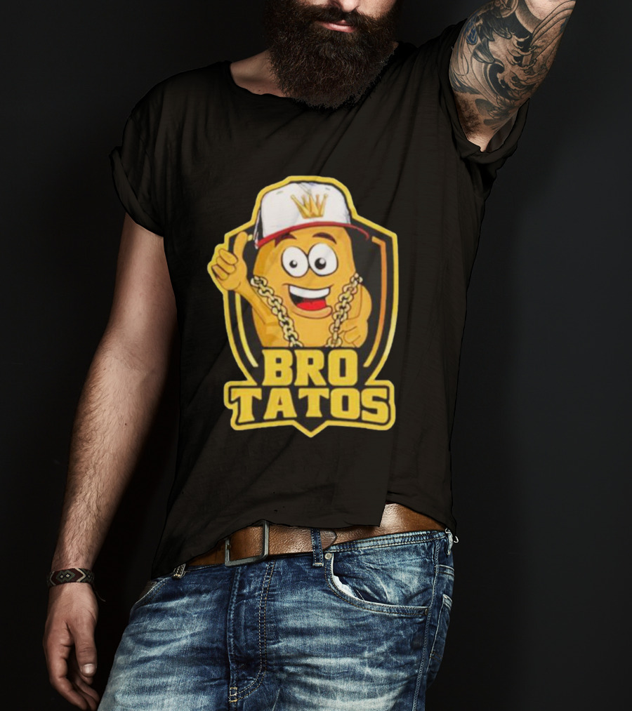 Brotatos Cartoon Potato With Gold Chain And Cap T-Shirt