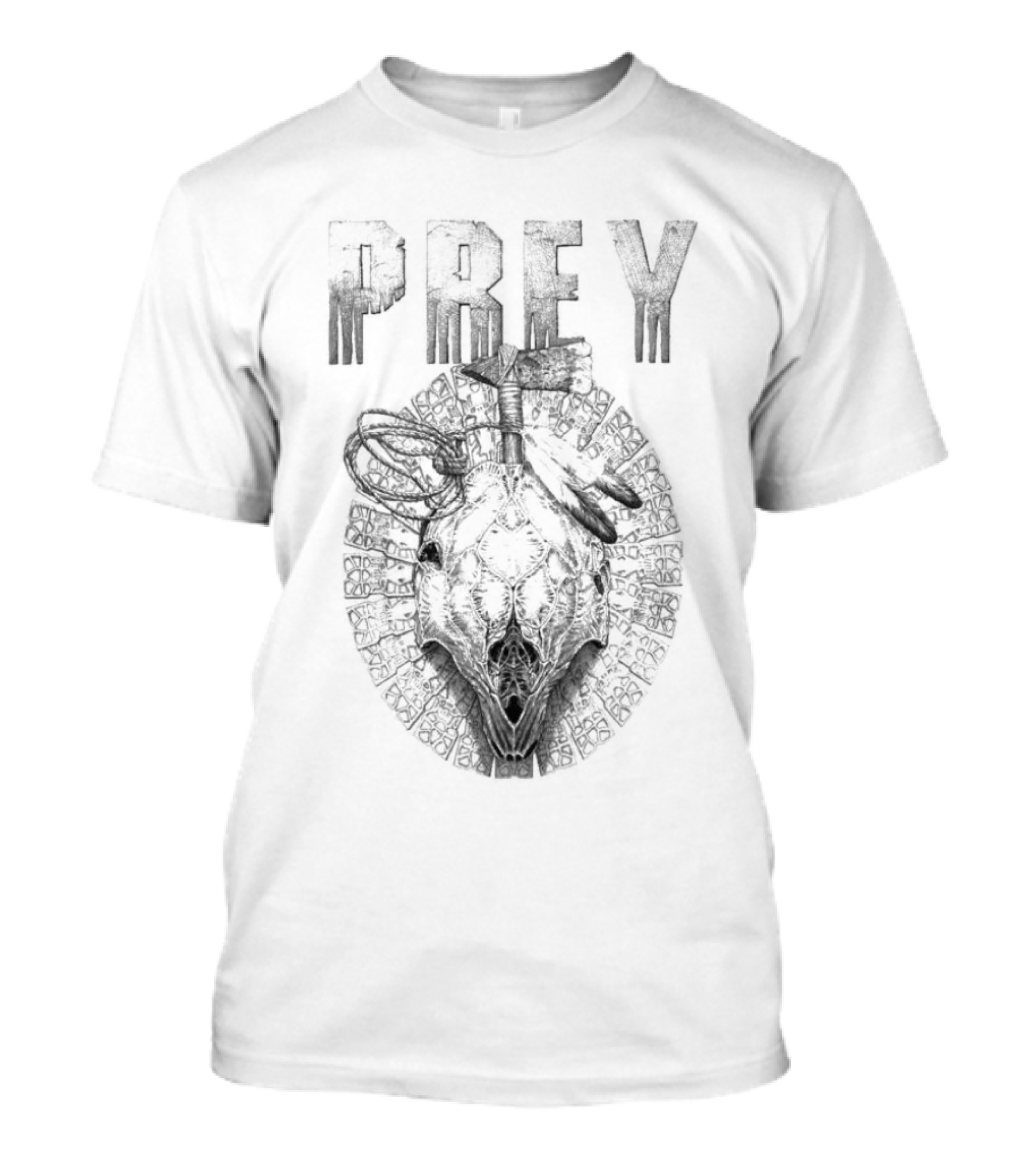 Prey Kühtaamia Merchandise Skull With Spear And Rope Motif T-Shirt