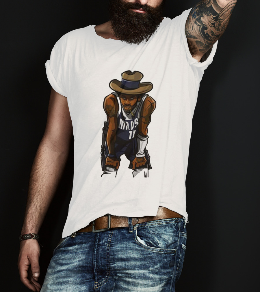 Kyriewrld Merch Cowboy Kai Mavs 11 Basketball Cartoon T-Shirt