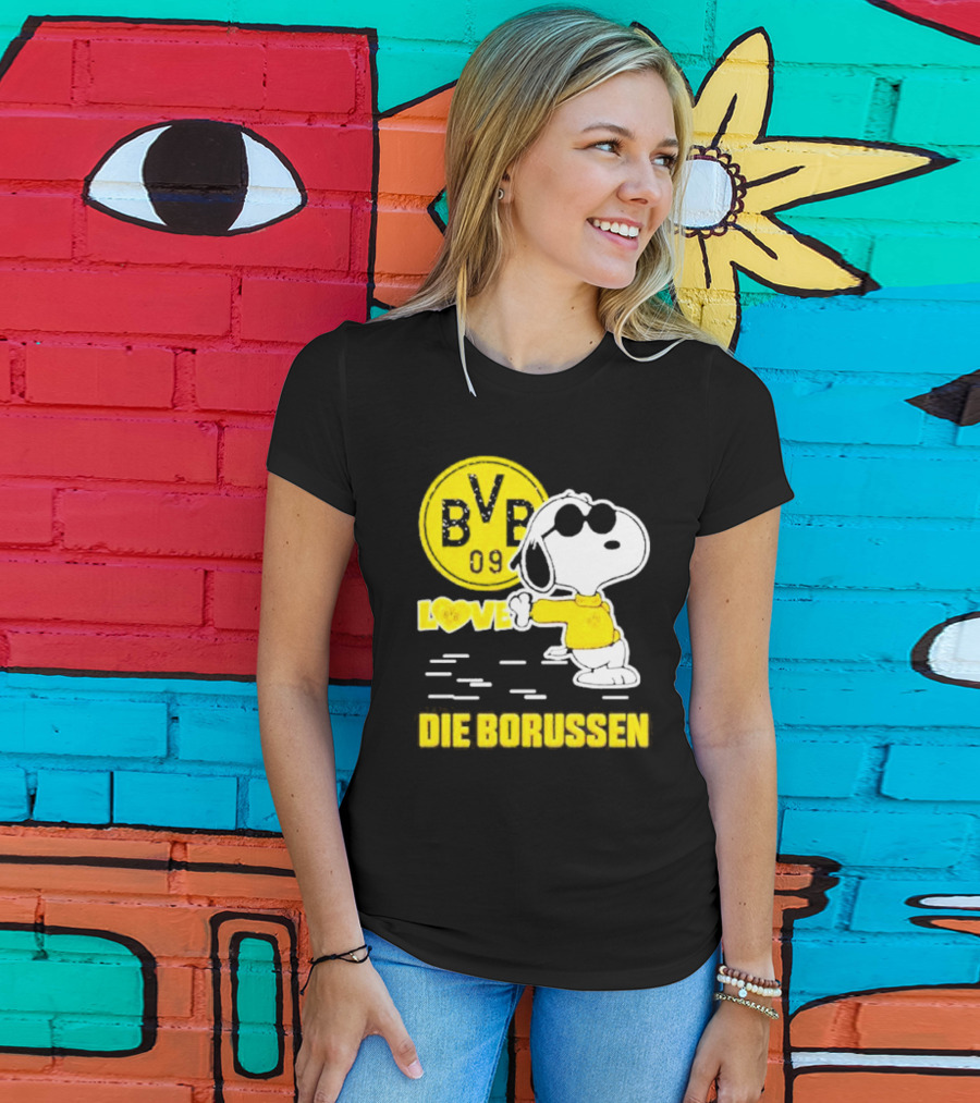 Snoopy Love BVB 09 Die Borussen Football Soccer T-Shirt