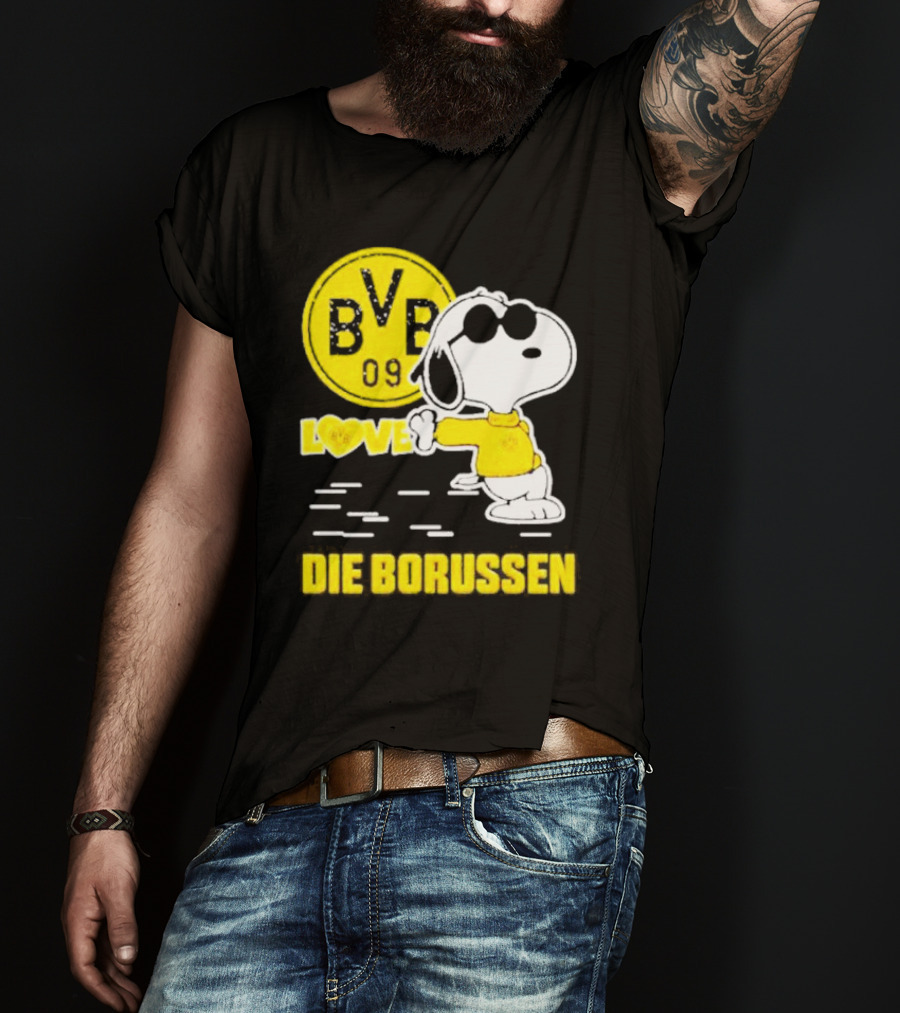 Snoopy Love BVB 09 Die Borussen Football Soccer T-Shirt