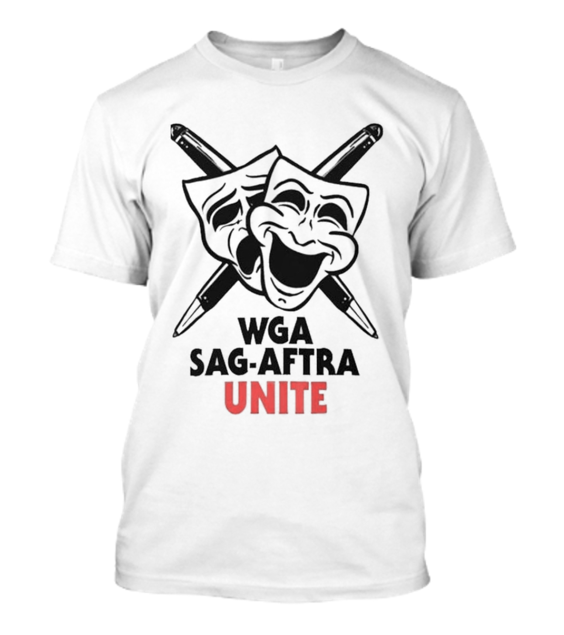 WGA Sag-Aftra Unite Masks And Pens T-Shirt
