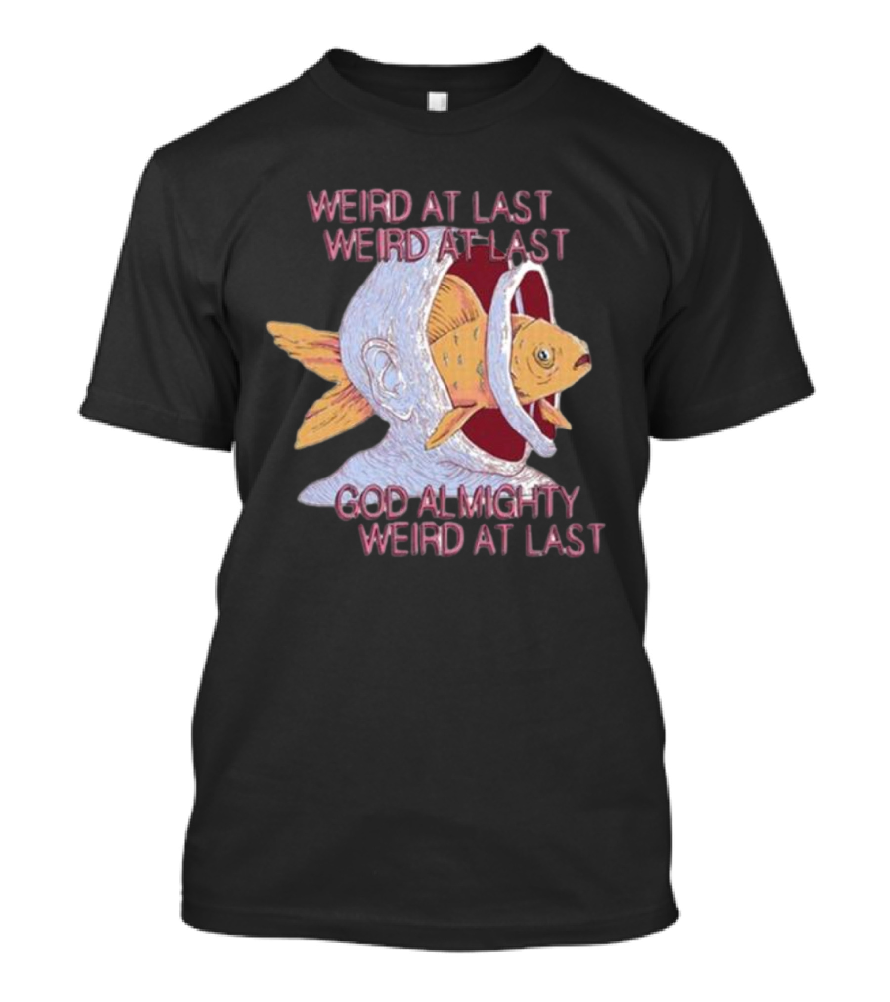 Weird At Last God Almighty Weird At Last Fish Inside Head T-Shirt
