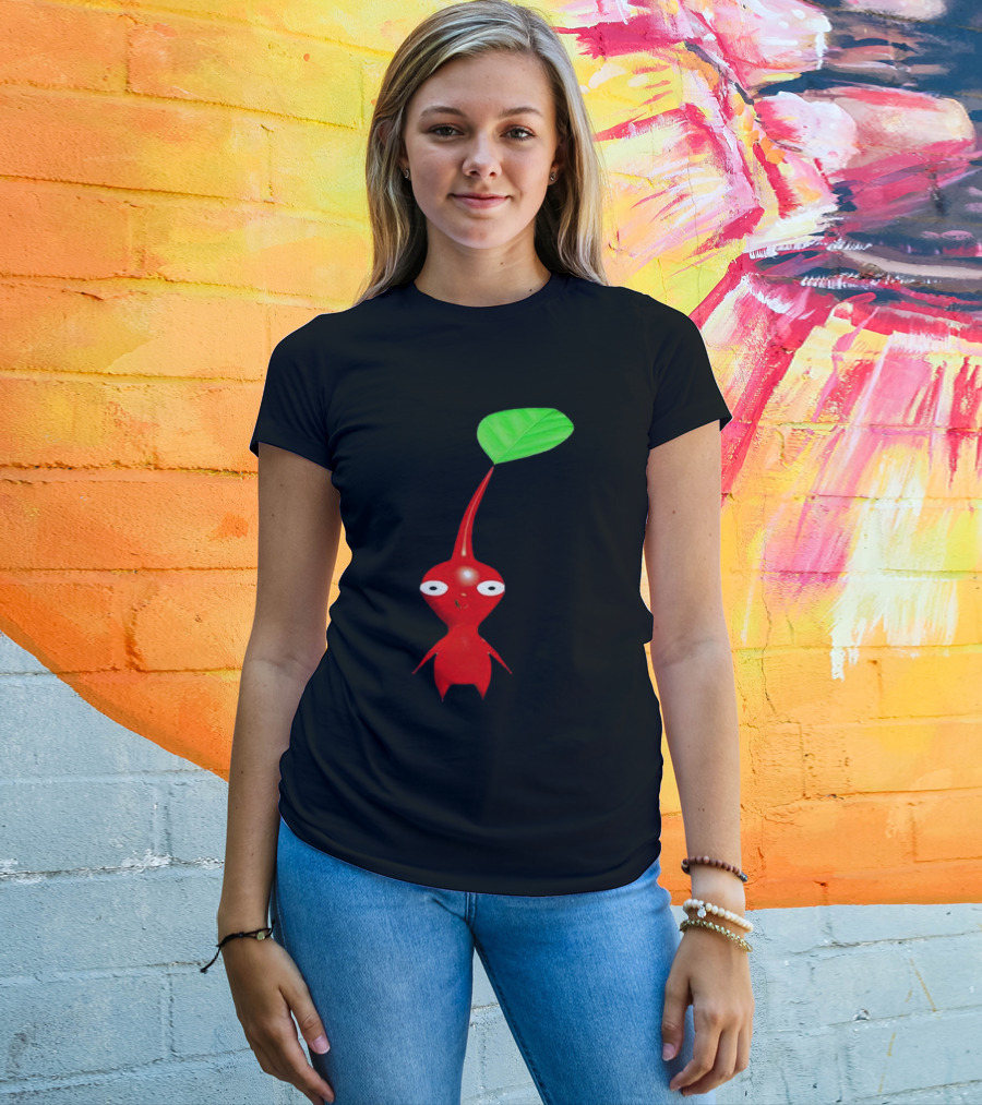 Pikmin Red Pikpik Character With Leaf Stem T-Shirt